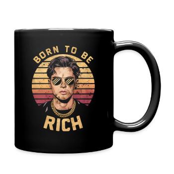 Born to be rich man vintage sunset - Full Colour Mug - black - Right