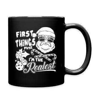 Christmas Santa I'm The Realest - Full Colour Mug - black - Right