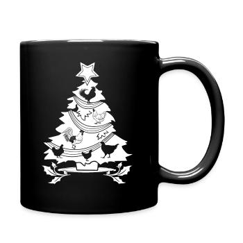 Funny Christmas Chickens Gifts - Full Colour Mug - black - Right