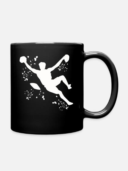 Boulderer Colorsplash Boulder Bouldern - Tasse einfarbig - Schwarz