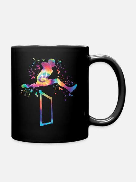 Hürdenlauf Hindernislauf Kinder Hürdenlauf - Tasse einfarbig - Schwarz