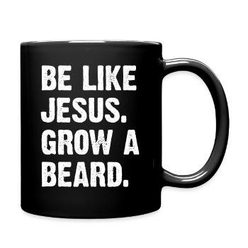 Be Like Jesus Grow A Beard - Full Colour Mug - black - Right