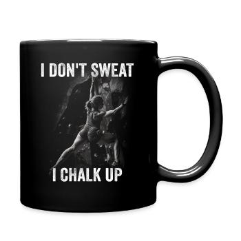 Ich Schwitze Nicht, Ich Kreide Boulder - Tasse einfarbig - Schwarz - Rechts