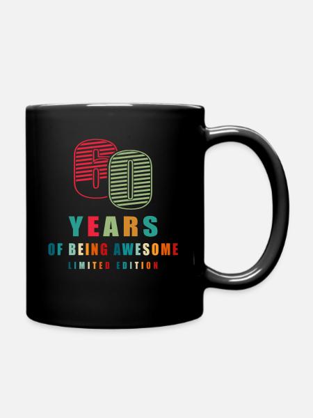60. 60. GEBURTSTAG. GEBURTSTAG 60 JAHRE. 60 - Tasse einfarbig - Schwarz