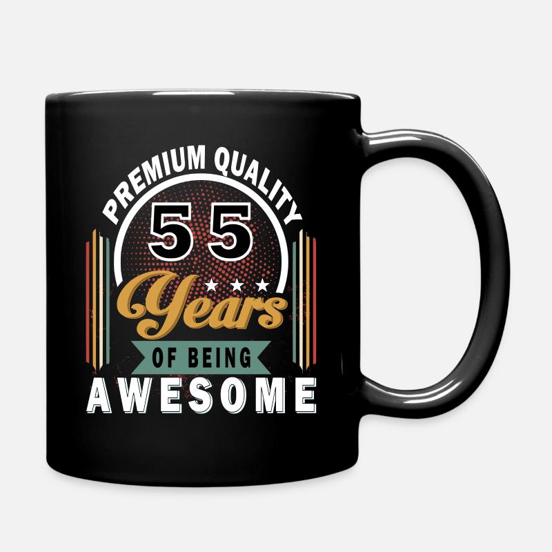 55 Jahre Spruch lustig 55 Geburtstag Geschenk - Tasse einfarbig - Schwarz