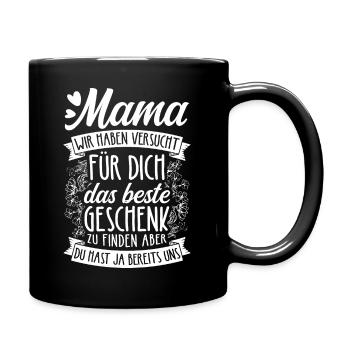 Muttertag Mama Mami Ehefrau Familie Beste Mutter M - Tasse einfarbig - Schwarz - Rechts