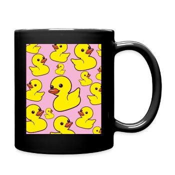 Purple ducks - Full Colour Mug - black - Right