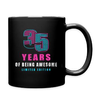 35 Years Of Being Awesome - Full Colour Mug - black - Right