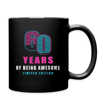 60 Years Of Being Awesome - Full Colour Mug - black - Right