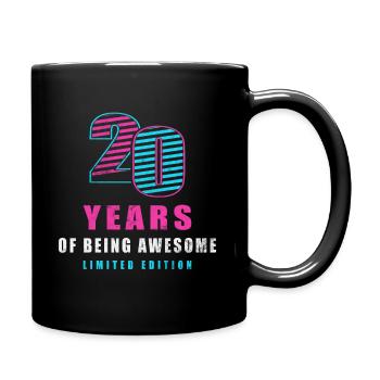 20 ans Awesome Retro 20e anniversaire compte à rebours - Mug uni - noir - Droite