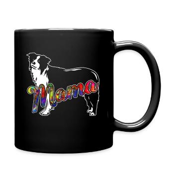 Border Collie Border Collie Dog Mama - Full Colour Mug - black - Right