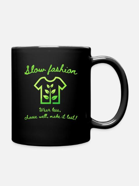 Slow fashion dicton design avec plante durable - Mug uni - noir