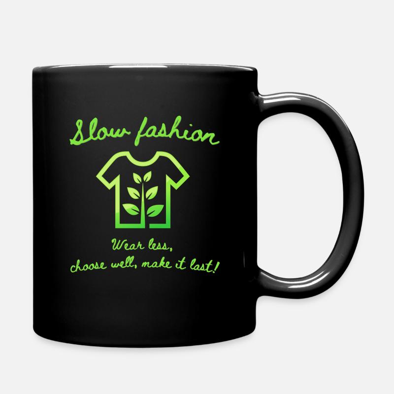 Slow fashion dicton design avec plante durable - Mug uni - noir
