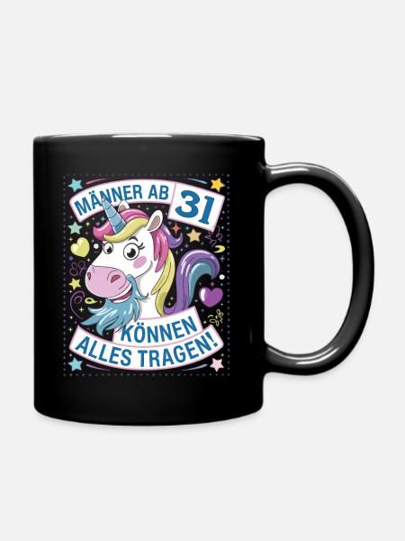 Men aged 31 and over can wear anything for their 31st birthday - Full Colour Mug - black