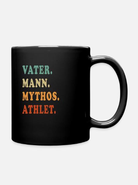Athlet Vater Mythos - Tasse einfarbig - Schwarz