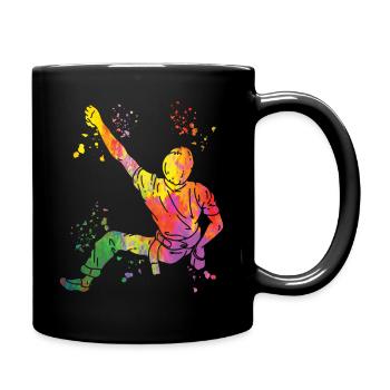 Boulderer Colorsplash Boulder Bouldering - Full Colour Mug - black - Right