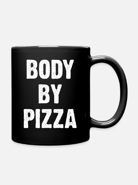Body By Pizza - Tasse einfarbig - Schwarz