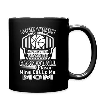 Favorite Basketball Player Calls Me Mom - Full Colour Mug - black - Right