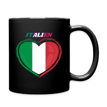 Italien Flagge - Tasse einfarbig - Schwarz - Rechts