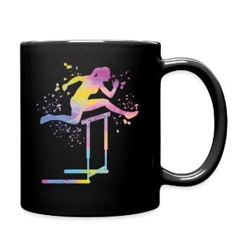 Course de haies Course d’obstacles Courses de haies pour enfants - Mug uni - noir - Droite