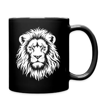Lion Head - Full Colour Mug - black - Right