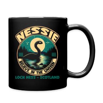 Loch Ness Monster 1933 Legendary Cryptid Scotland - Full Colour Mug - black - Right