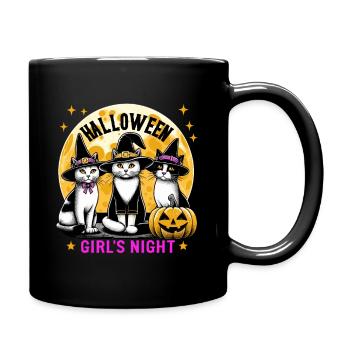 Halloween Cats Witches Girls Night Out Girlfriend Funny - Full Colour Mug - black - Right