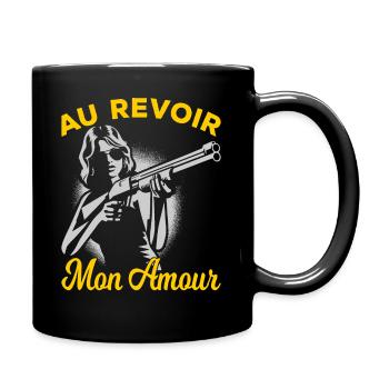 Au revoir mon amour romantique français - Mug uni - noir - Droite