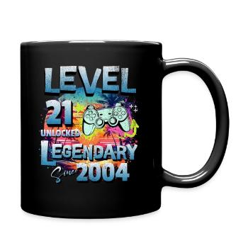 Level 21 Unlocked since 1982 Birthday - Full Colour Mug - black - Right