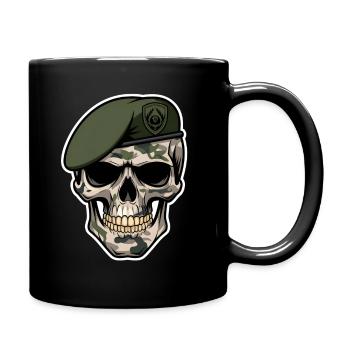Military skull - Full Colour Mug - black - Right