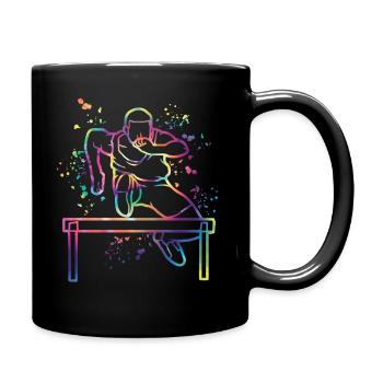 Course de haies Course d’obstacles Courses de haies pour enfants - Mug uni - noir - Droite