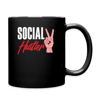Social Hustler Peace Sign Style - Full Colour Mug - black - Right