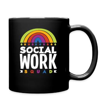 Social Work Team Rainbow - Full Colour Mug - black - Right