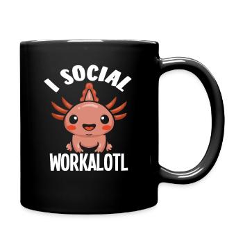 Ich Bin Ein Soziales Workalotl - Tasse einfarbig - Schwarz - Rechts