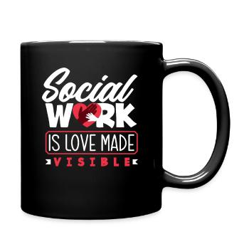 Social work is love visible - Full Colour Mug - black - Right
