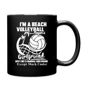 Beach Volleyball Girlfriend Cooler - Full Colour Mug - black - Right