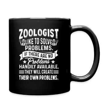 Zoologist Like To Solve Problems - Full Colour Mug - black - Right