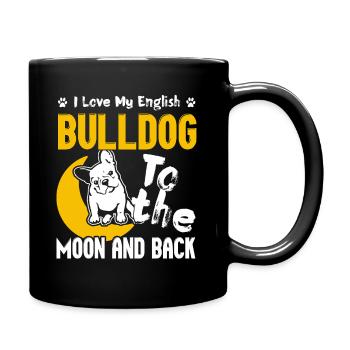 I Love My English Bulldog - Full Colour Mug - black - Right