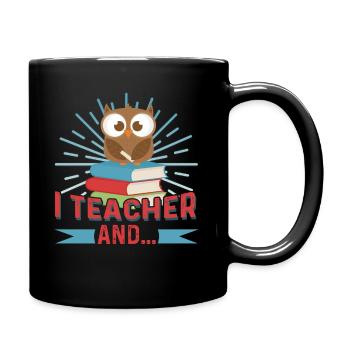I Teacher And I Love It - Full Colour Mug - black - Right
