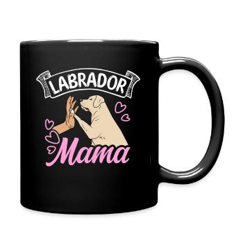 Labrador Maman chien Chien Maman Aller Se promener Favori - Mug uni - noir - Droite