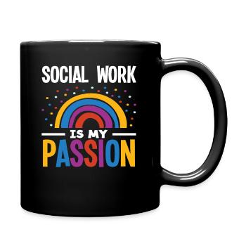 Le travail social est ma passion - Mug uni - noir - Droite