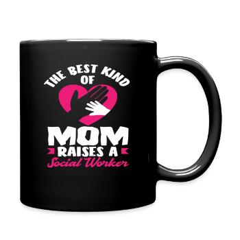 Die Beste Art Von Mama Erzieht Einen - Tasse einfarbig - Schwarz - Rechts