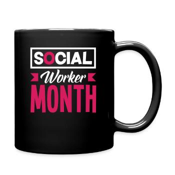 Social Worker Month Appreciation - Full Colour Mug - black - Right