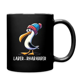 Hamburg Norddeutschland Labern Möwe Nordsee Lustig - Tasse einfarbig - Schwarz - Rechts