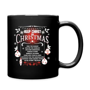 Christmas Keep Christ In Christmas - Full Colour Mug - black - Right