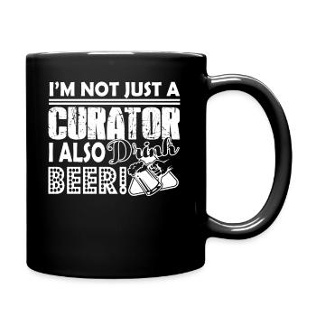 Curator Curator Loves Drink Beer - Full Colour Mug - black - Right