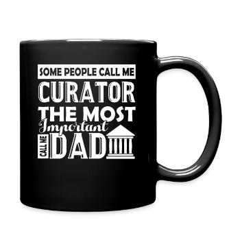 The Most Important Call Me Curator Dad - Full Colour Mug - black - Right