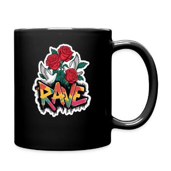 RAVE ROSES - Tasse einfarbig - Schwarz - Rechts