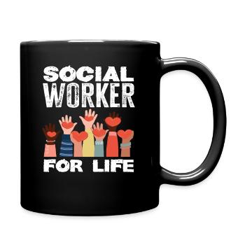 Social Worker for Life - Full Colour Mug - black - Right