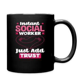 Instant Social Worker Easy Trust - Full Colour Mug - black - Right